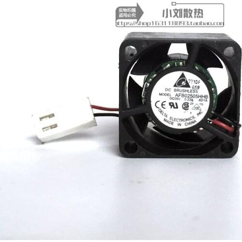 Delta Electronics AFB02505HHB -6D1A DC 5V 0.23A 25x25x15mm 2-wire Server Cooling Fan