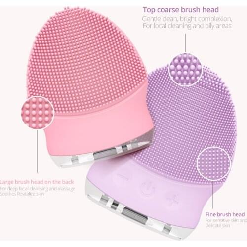Electric Facial Cleansing Brush Electric Silicone Deep Pore Cleansing Brush Tool Massage Face Cleansing Brush Face Clean