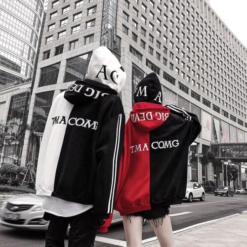 Europeanand American new autumn and winter love double hat hoodies and fleece baggy thick hoodies