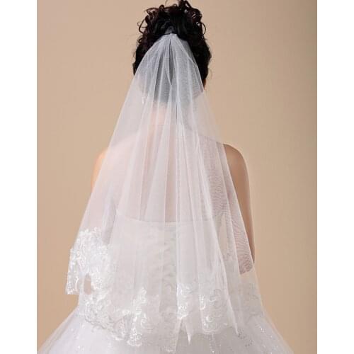 Wedding Veils Ivory White Red Drop Veil Bridal Accessories Fingertip