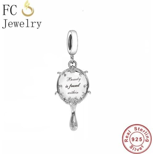 FC Jewelry Fit Original Pandora Charm Bracelet 925 Silver Mirror Beauty Is Found Within Bead For Making Women Berloque 2021 DIY