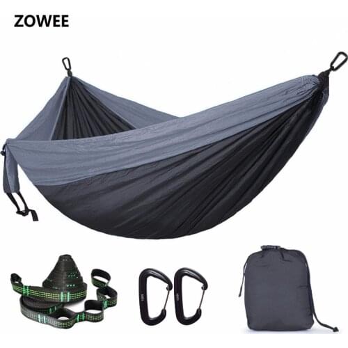 118in x 79in Parachute Hammock Camping Survival Garden Hunting Leisure Hammock Travel Double Person Hamak Ramac