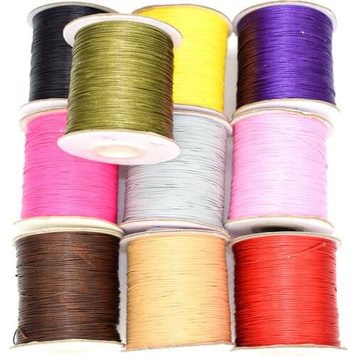 5/10M 0.5-2.0MM Waxed Cotton Cord Waxed Thread Cord String Strap Necklace Rope For Jewelry Making For Shamballa Bracelet Sweat
