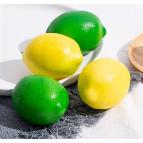 Foam plastic Artificial Lemon faux fruit model toys hotel bar cafe shop home decor faux Simulation fake fruit slices props