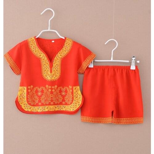 Baobao summer short sleeve suit boy Hanfu Chinese style