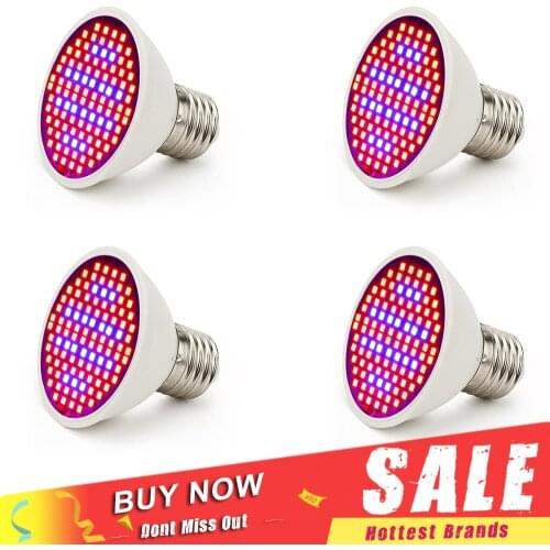 4pcs/lot Plant Growing Lamp 106 LEDs Grow Light 10W E27 Fitolamp For Plants Indoor Seeds Flower Bloom Hydroponic Growing Bulbs