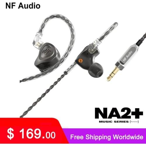 NF AUDIO NA2+ Dual Cavity Dynamic Aluminum Hifi Music Bass Pop Monitor Audiophile Earphones Earbuds NM2 NM2+ 2 Pin 0.78mm Cable