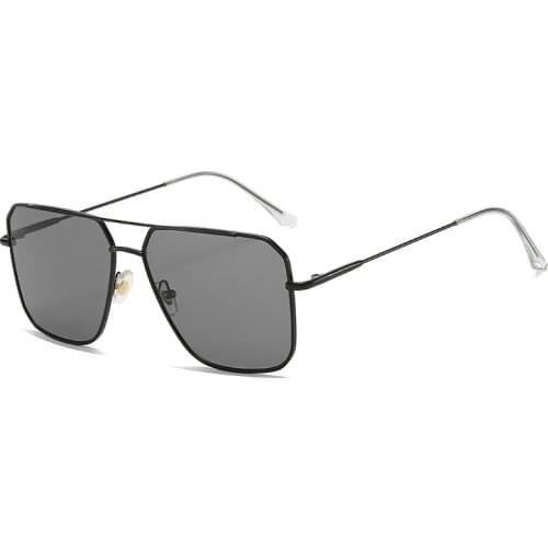New big frame double beam sunglasses mens fashion personality ocean film real film glasses trend street driving sunglasses