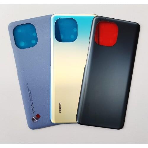 Mi11 Original Back glass Cover For Xiaomi Mi 11 , Back Door Replacement Hard Battery Case, Rear Housing Cover eco leather back