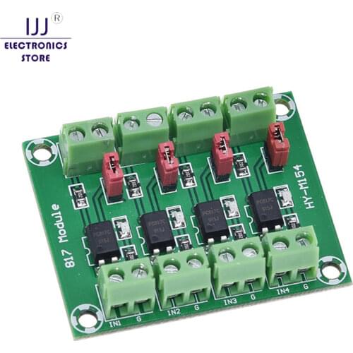 PC817 PC 817 4 Channel Optocoupler Isolation Board Voltage Converter Adapter Module 3.6-30V Driver Photoelectric Isolated Module