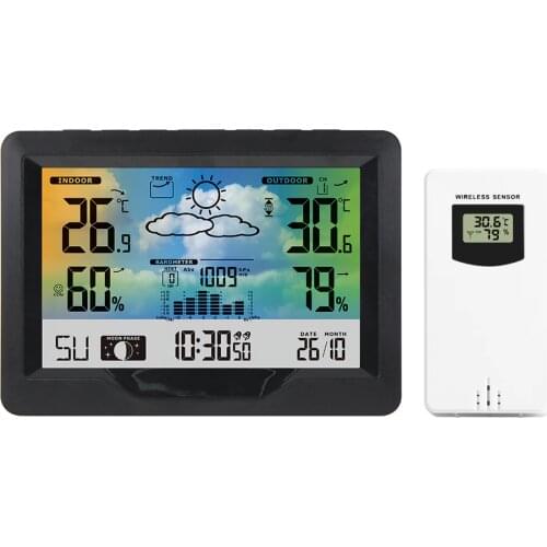Outdoor Indoor Professional Digital Thermometer Hygrometer Portable Mini Wireless Weather Station Temperature Humidity Gauge