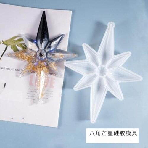 Transparent Silicone Mould Resin Decorative Craft DIY Octagonal star Charms Mold epoxy resin molds for jewelry