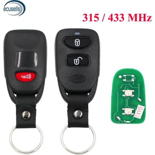 2+1/3 Buttons Remote Key Control 315/433MHZ for Hyundai Tucson Santa Fe Elantra 2006-2011