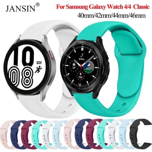 Silicone Watchband For Samsung Galaxy Watch 4 Classic 42mm 46mm Band Correa For Galaxy Watch 4 40mm 44mm Wristband Bracelet Belt