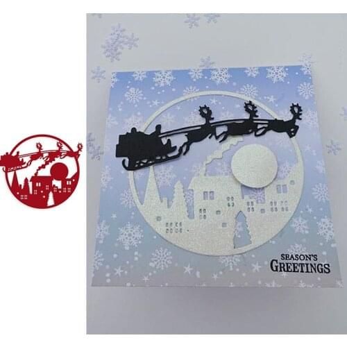 Christmas Fairy Deer Architecture Background Metal Cutting Dies for Scrapbooking and Card Making Craft 2019 New die cuts