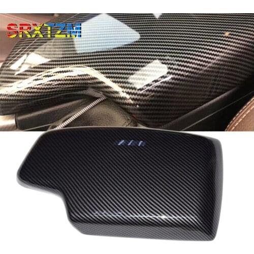 Car Styling Carbon Fiber For BMW 3 series F30 2013-2017 Stowing Tidying Armrest Box Protect Stickers Covers Interior Auto