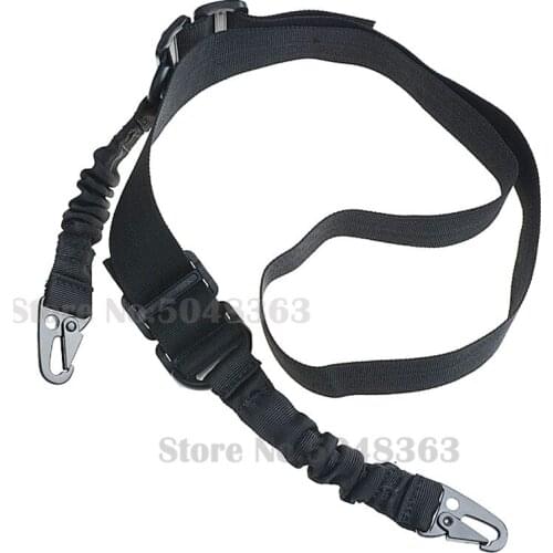 Tactical Adjustable Multi-function Two Point Tactical Rifle Sling Hunting Gun Strap Outdoor Airsoft Mount Bungee System Kit