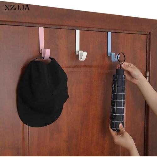 XZJJA 1PC Multi-Function Metal Door Back S Hook Clothing Hat Towel Hang Storage Holder Home Bathroom Kitchen Sundries Organizers