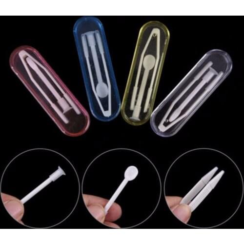 1Set Contact Lenses Tweezers Suction Stick for Special Clamps Tool Contact Lens Inserter Remover Eyewear Accessories Multicolor