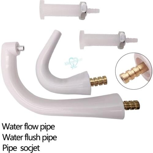 1set Dental Chair Unit Flush Pipe Water Flow Pipe Spittoon Cupping Gargle Tube Ceramic Pipe Plumbing Dental Equipment