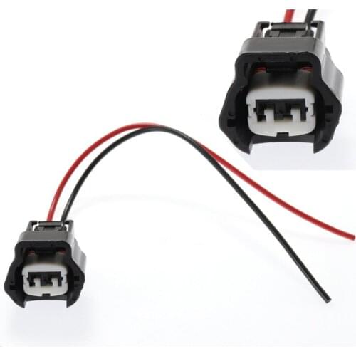 200Pcs Good Quality 2 Pin Car Connector Pigtail Wiring Harness universal Fuel Injector Wire Pigtail Plug Wire