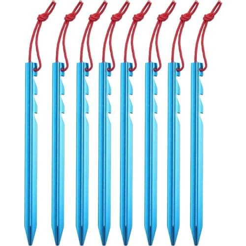 4/8pcs Metal Outdoor Tent Camping Rope Nails Tent Accessories Equipment Naturehike Aluminum Alloy Tent Pegs Tent Nail 18cm