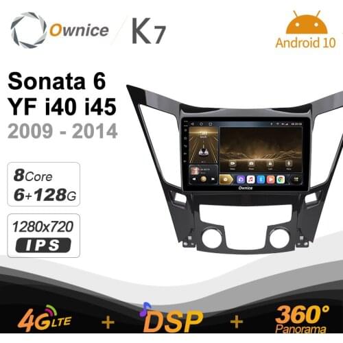 Ownice K7 2din Car Radio Android 10.0 GPS Navigation Car Multimedia Video Player for Hyundai Sonata 6 YF i40 i45 2009 - 2014
