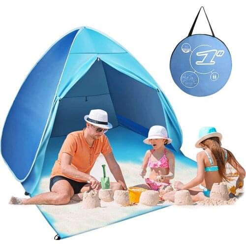 Beach Tent UV Sun Shelter Lightweight Beach Sun ShadeBeach Tents Outdoor Protection Camping Fishing Tent Cabana Sun Shelters