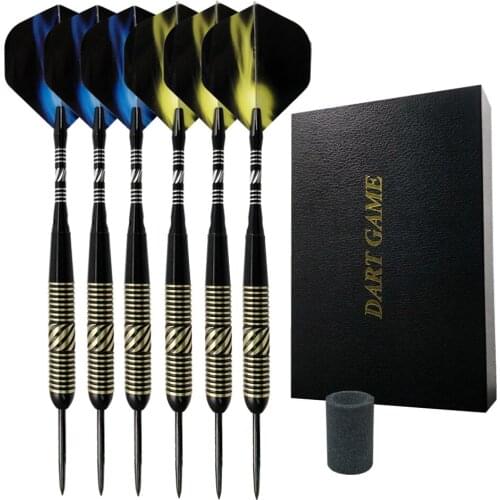3pcs/set of Steel Tip Darts Gift Box Set Hard Tungsten Steel Needle Professional Game Darts Birthday Gift Custom Gift Box Set