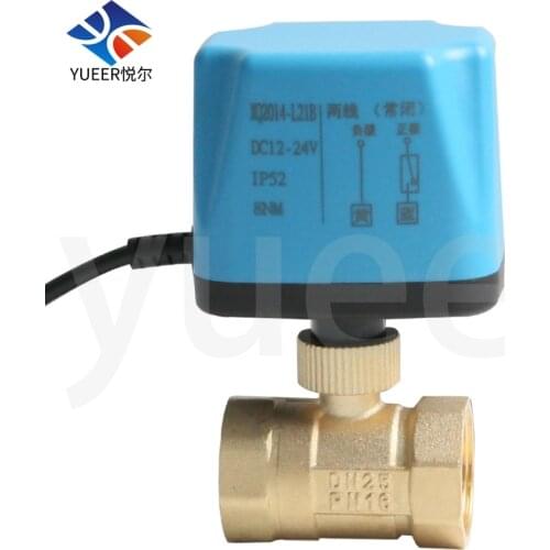 Electric DN15 20 25 50 24V 220V Two-way Two-wire Normally Closed Normally Open Motorized Ball Valve 1 Piece Brass Water General