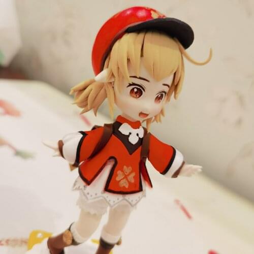 Genshin Impact Cosplay DIY Decoration Game Project Handmade Clay Figure Anime Klee Q Style Accessories Holiday Gift Kids Toys