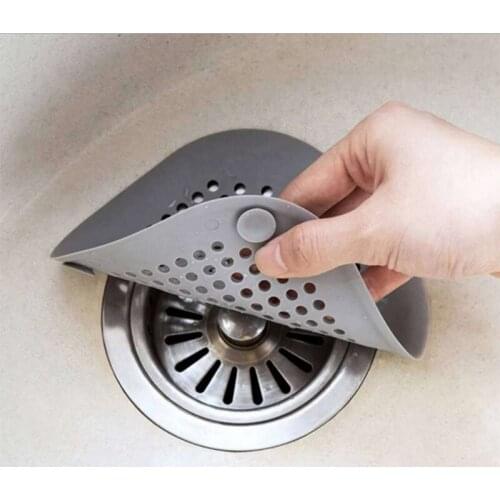 Hot Bathroom Shower Square Drain Cover TPR Sink Drain Filter Flat Drain Cover Silicone Plug Kitchen Drain Filter
