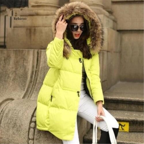 Coat Jacket Hooded Winter Jacket Women Parkas New Womens Loose Jacket Fur Collar Outerwear Female Plus Size 5Xl