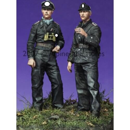 1:35 Scale Die-cast Resin 2 Character Scenes Of German Soldiers Of World War II Need To Be Assembled And Colored By Themselves