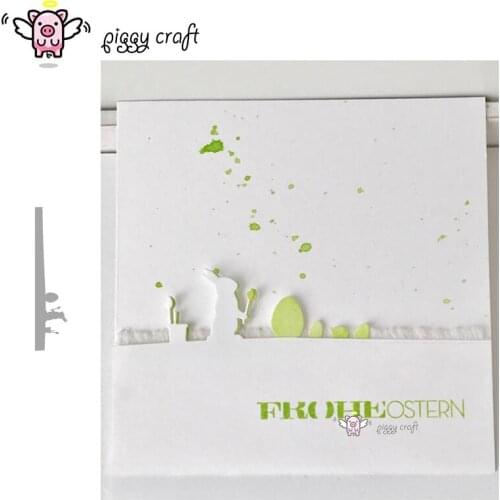 Piggy Craft metal cutting dies cut die mold Easter egg rabbit painting Scrapbook paper craft knife mould blade punch stencils