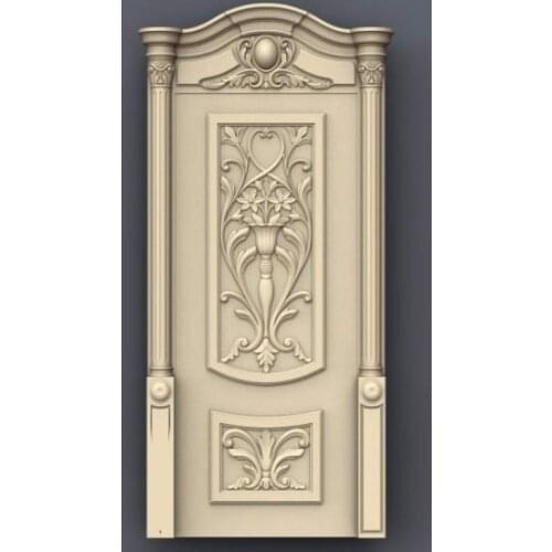 STL 3D File Door Model for CNC router engraver Artcam Vectric Aspire Model-011 (ES)