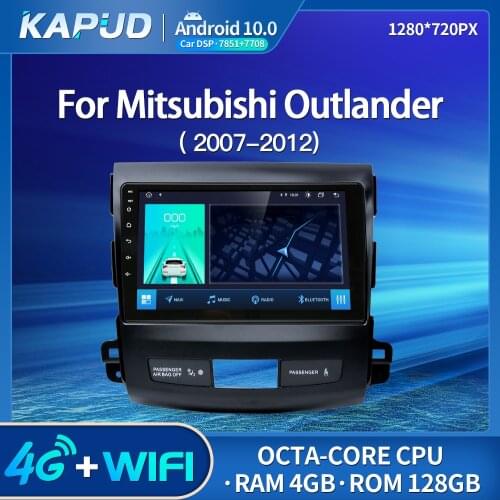 Kapud Android 10 Car 10" Multimedia Video Player Radio Stereo For Mitsubishi Outlander Xl 2 2005-2011 BT GPS Navigation