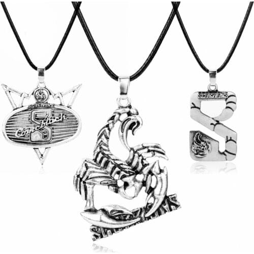 Men Necklace Germany Rock Band Scorpion Pendants&Necklaces Leather Rope Accessories Jewelry collares de moda