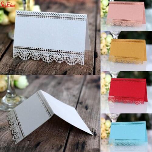 50Pcs Laser Cut Table Name Cards Wedding Table Place Name Card Wedding Party Table Decoration Wedding Invitations 7zSH224