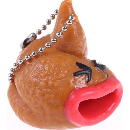 New Funny Poop Keychains Emoticon Toy Pop Out Tongues Novelty Fun Little Tricky Prank Antistress Toy For Kids Or Children J0493
