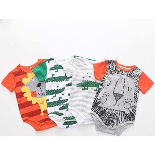 Newborn Baby Clothes Animal Style Infant Bodysuit Baby Boys Clothing Cotton Toddlers Costume 2020 Baby Boy Jumpsuit DS9