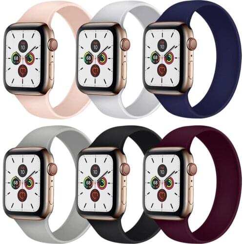 Solo Loop strap for apple watch serie 6 SE 5 4 band 40mm 44mm Silicone sport bracelet Correa iWatch 3 band 38mm 42mm Wrist strap