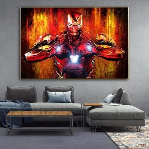 Marvel Superheroes Canvas Painting Oil Painting Poster Print Iron Man Comics Wall Art Pictures Living Room Home Cuadros Decor