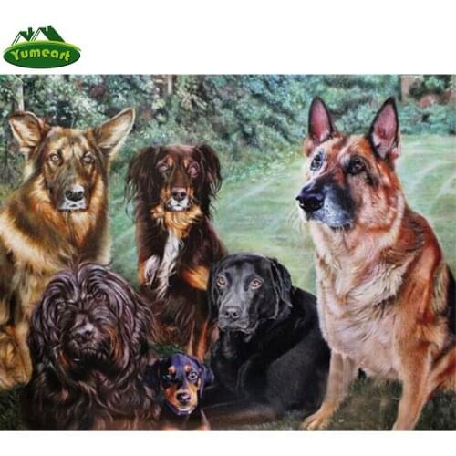 Yumeart Full Square Drill 5D DIY Diamond Painting Shepherd Cute Dog Embroidery Cross Stitch 3d Home Decor Diamond Mosaic Crafts