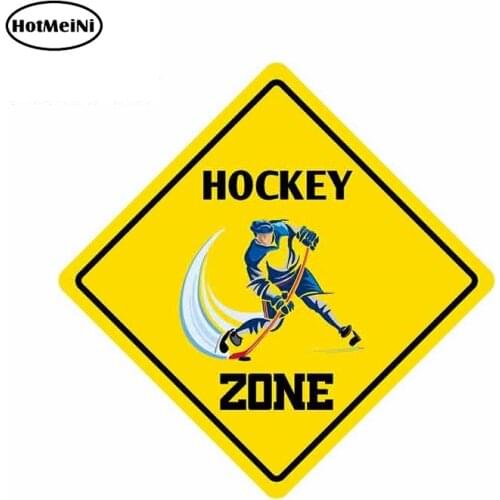 HotMeiNi 13cm x 13cm Hockey Zone Funny Car Stickers Waterproof Vinyl Fine Decals Trunk RV JDM Laptop Car Wrap Creative Decor