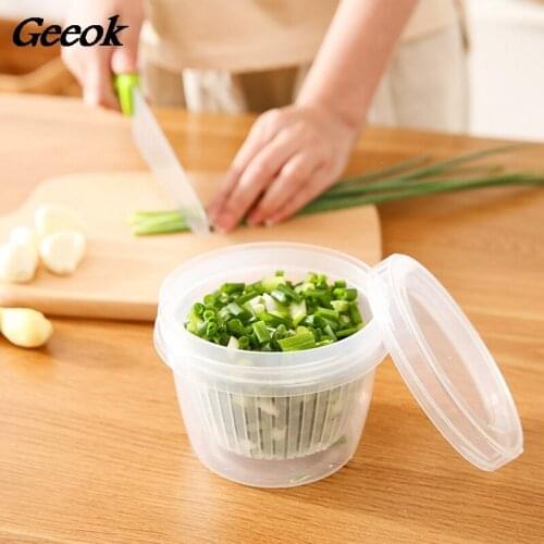 1 PCS Drain Sealed Box For Ginger Garlic Onion Refrigerator Crisper Debris Refrigerator Storage Boxes Drawer Kitchen Organizer