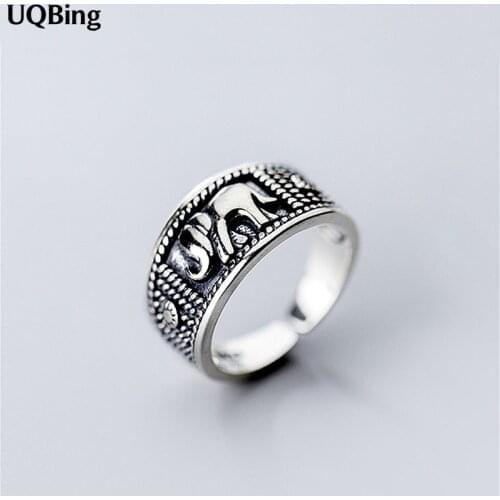 2019 Fashion Newest 925 Sterling Silver Retro Vintage Elephant Rings Jewelry