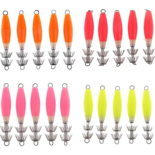 5pcs Sea Fishing Squid Hooks Octopus Hook Saltwater Fishing Lure Hard Bait Gancho de calamar le calmar crochet