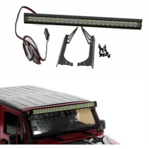 80% HOT SALES!!! Exquisite RC LED Metal Roof Lights Bar Double Row 48 LEDs Crawlers Accessories