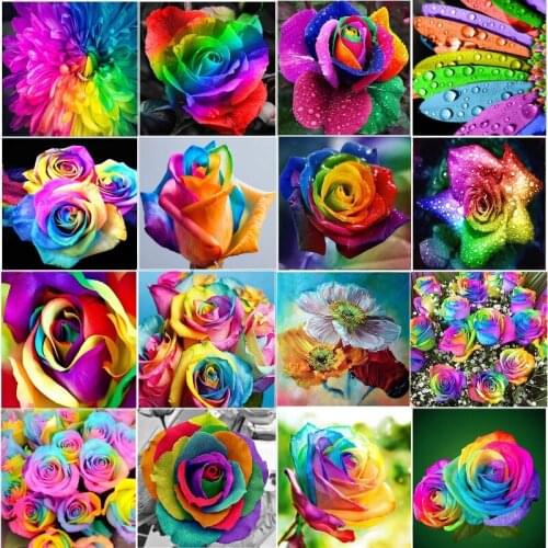 Diamond painting 5D flower picture, diamond embroidery, flower cross stitch, diamond painting full of diamonds, new arrivals